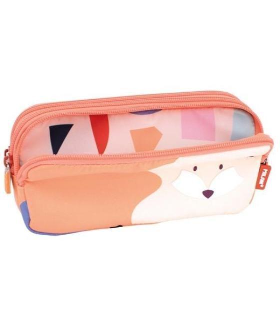 Milan portatodo 3 cremalleras serie especial fun animals naranja