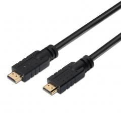 Cable HDMI 1.4 Aisens A119-0104/ HDMI Macho - HDMI Macho/ 20m/ Negro - Imagen 1