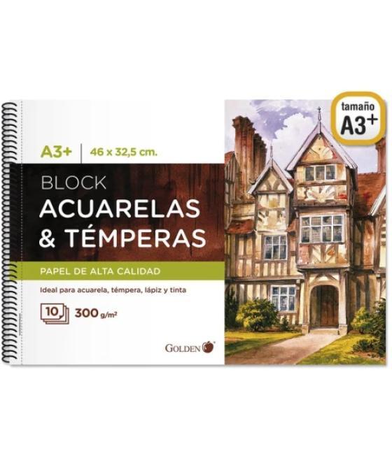 Cuaderno de dibujo a3+. 10 hj.300grms golden bismark 331268 pack 5 unidades