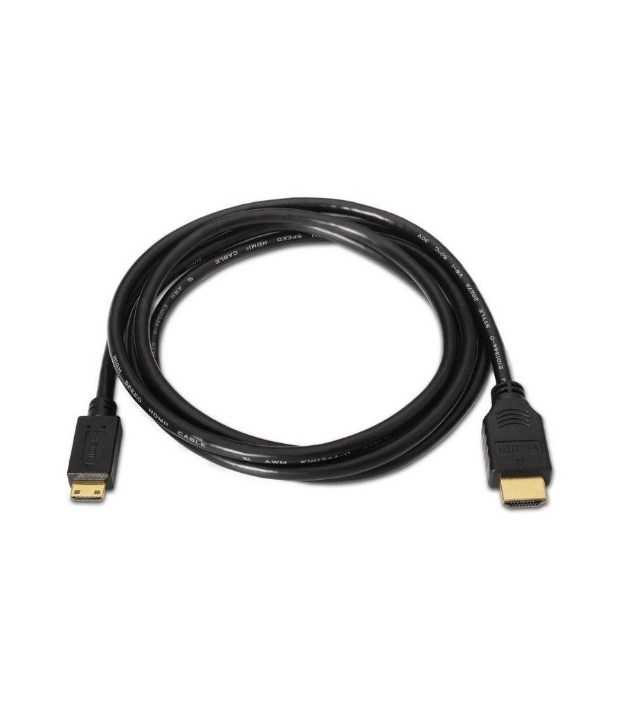 Cable HDMI Aisens A119-0114/ HDMI Macho - Mini HDMI Macho/ 1.8m/ Negro - Imagen 2