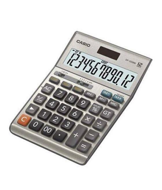 Casio calculadora de oficina sobremesa df-120bm 12 dígitos gris