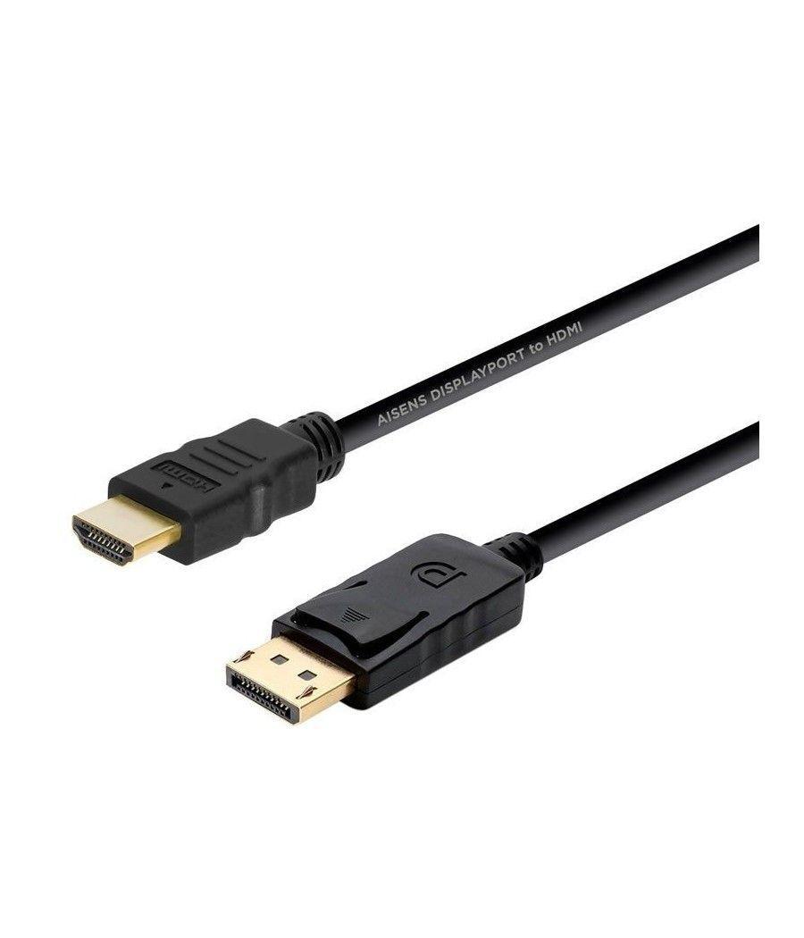 Cable Displayport Aisens A125-0364/ Displayport Macho - HDMI Macho/ 2m/ Negro - Imagen 1