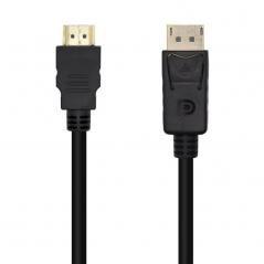 Cable Conversor Aisens A125-0460/ Displayport Macho - HDMI Macho/ 3m/ Negro - Imagen 1