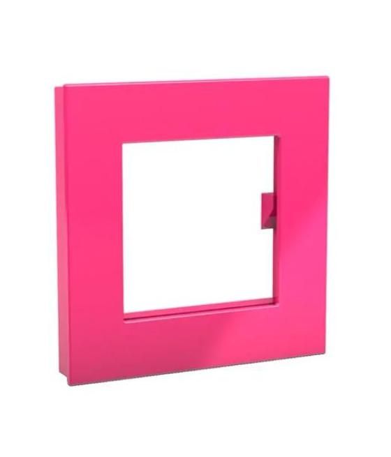 Novus dahle 95553 imán mega magnet cuadrado xl 7,5x7,5 cm c/portafoto rosa