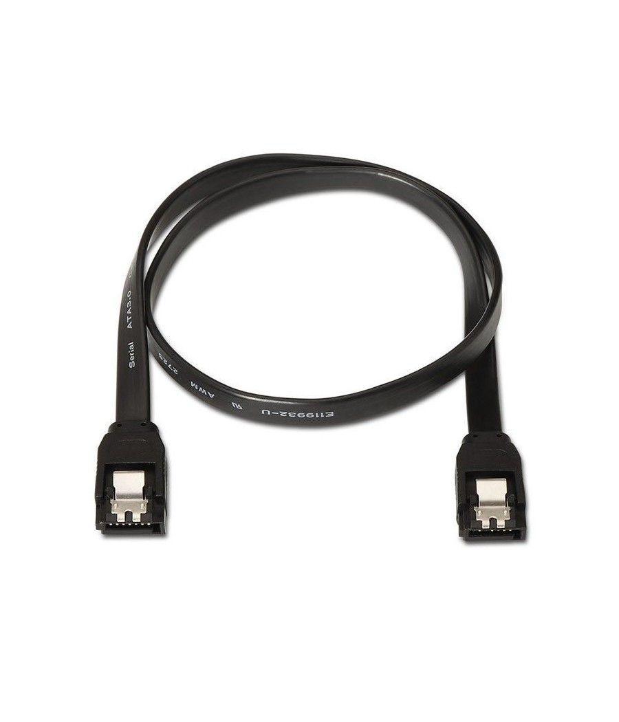 Cable SATA III Aisens A130-0157/ SATA Hembra - SATA Hembra/ 50cm/ Negro - Imagen 1