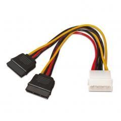 Cable Duplicador de Alimentación Aisens A131-0161/ Molex 4 PIN Macho - 2x SATA Hembra/ 20cm - Imagen 1