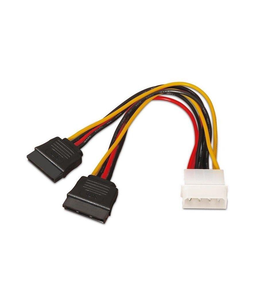 Cable Duplicador de Alimentación Aisens A131-0161/ Molex 4 PIN Macho - 2x SATA Hembra/ 20cm - Imagen 1