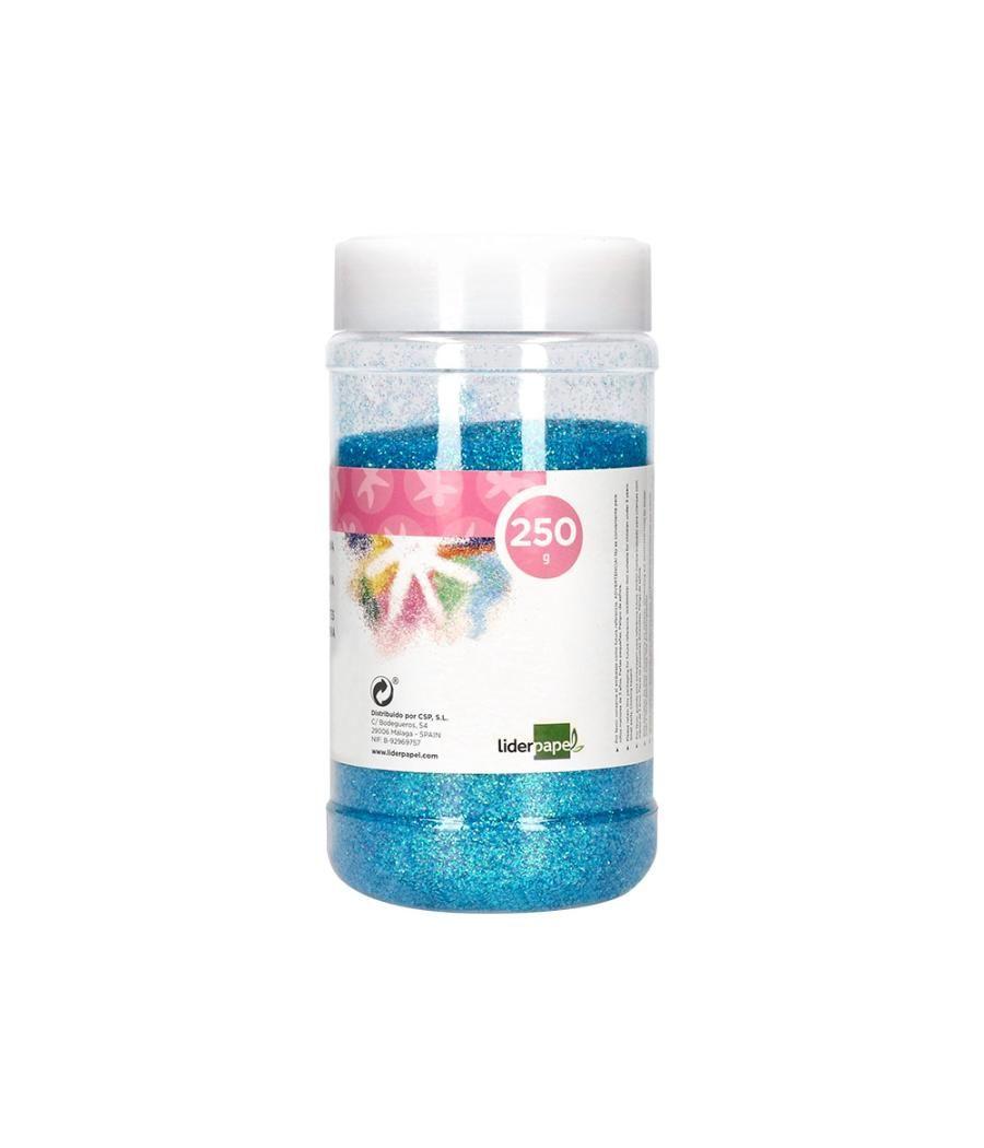 Purpurina liderpapel fantasía color metélico azul pastel bote de 250 gr