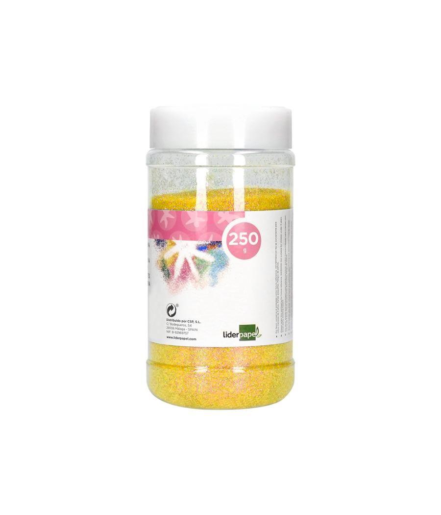 Purpurina liderpapel fantasía color metélico amarillo pastel bote de 250 gr