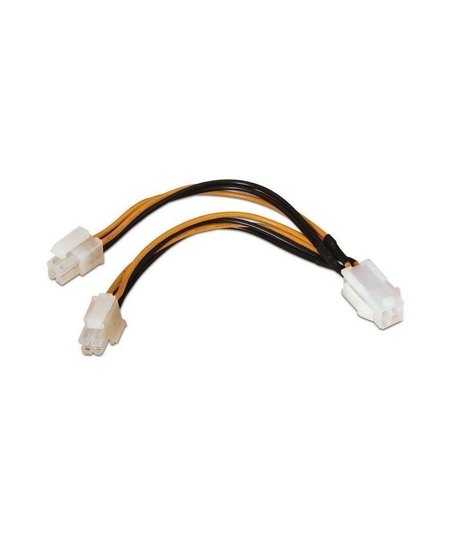 Cable Alimentación para Microprocesador Aisens A131-0166/ 4+4 PIN Macho - Molex 4 PIN Hembra/ 15cm - Imagen 1