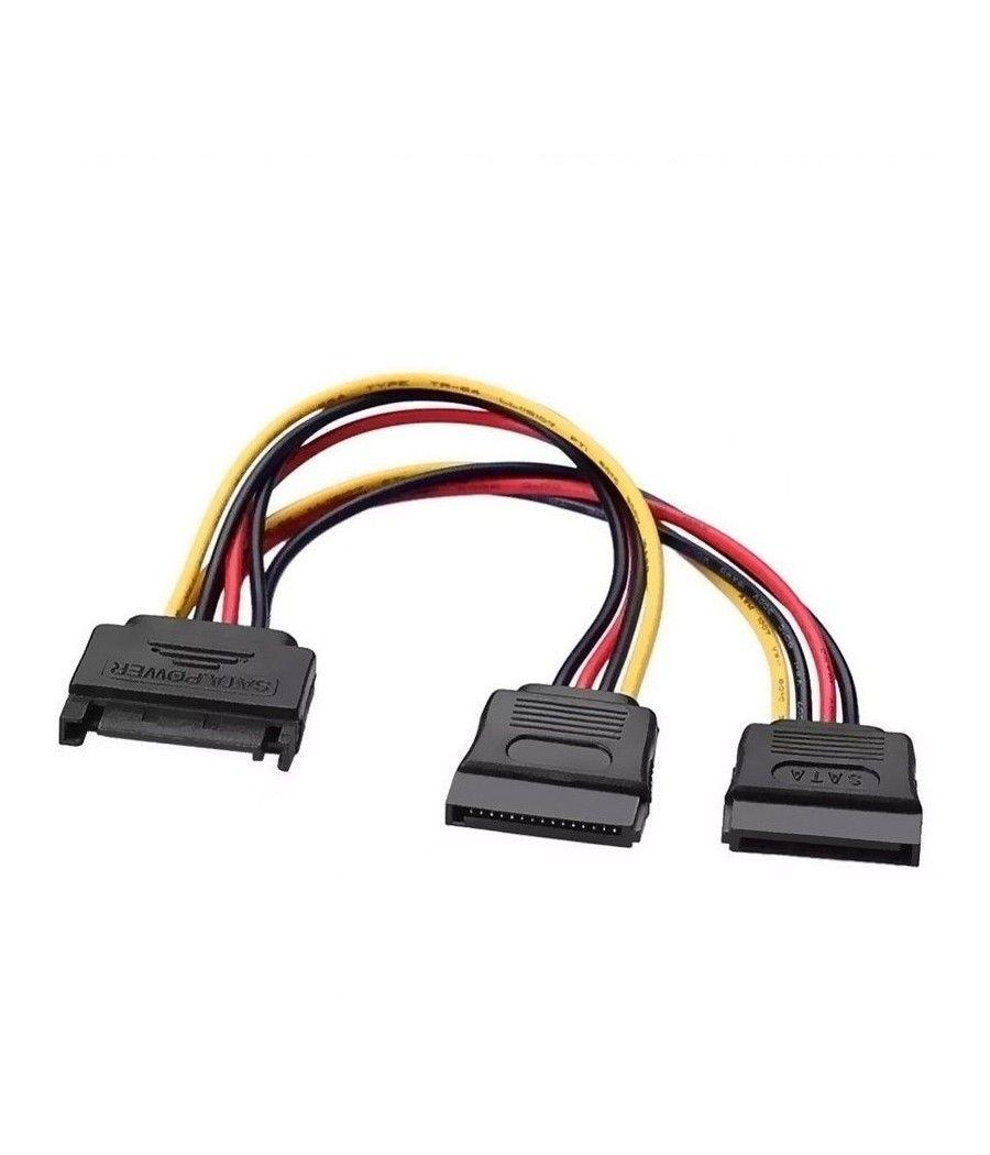 Cable Alimentación Aisens A131-0353/ SATA Macho - 2x SATA Hembra/ 20cm/ Negro - Imagen 1