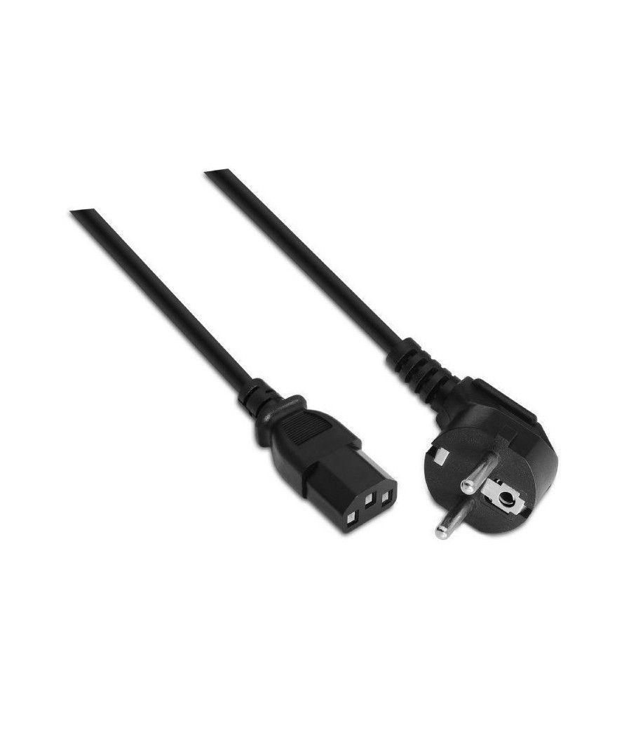 Cable Alimentación Aisens A132-0168/ Schuko Macho - C13 Hembra/ 3m/ Negro - Imagen 1