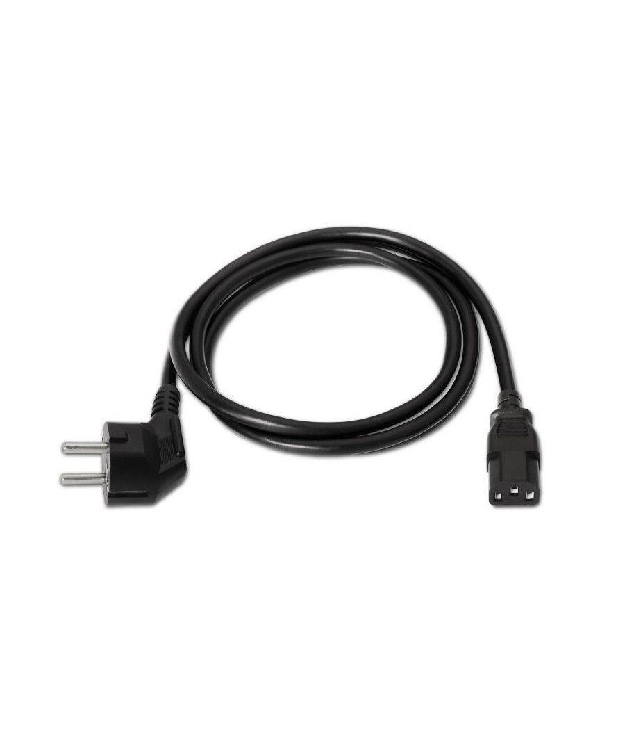 Cable Alimentación Aisens A132-0168/ Schuko Macho - C13 Hembra/ 3m/ Negro - Imagen 2