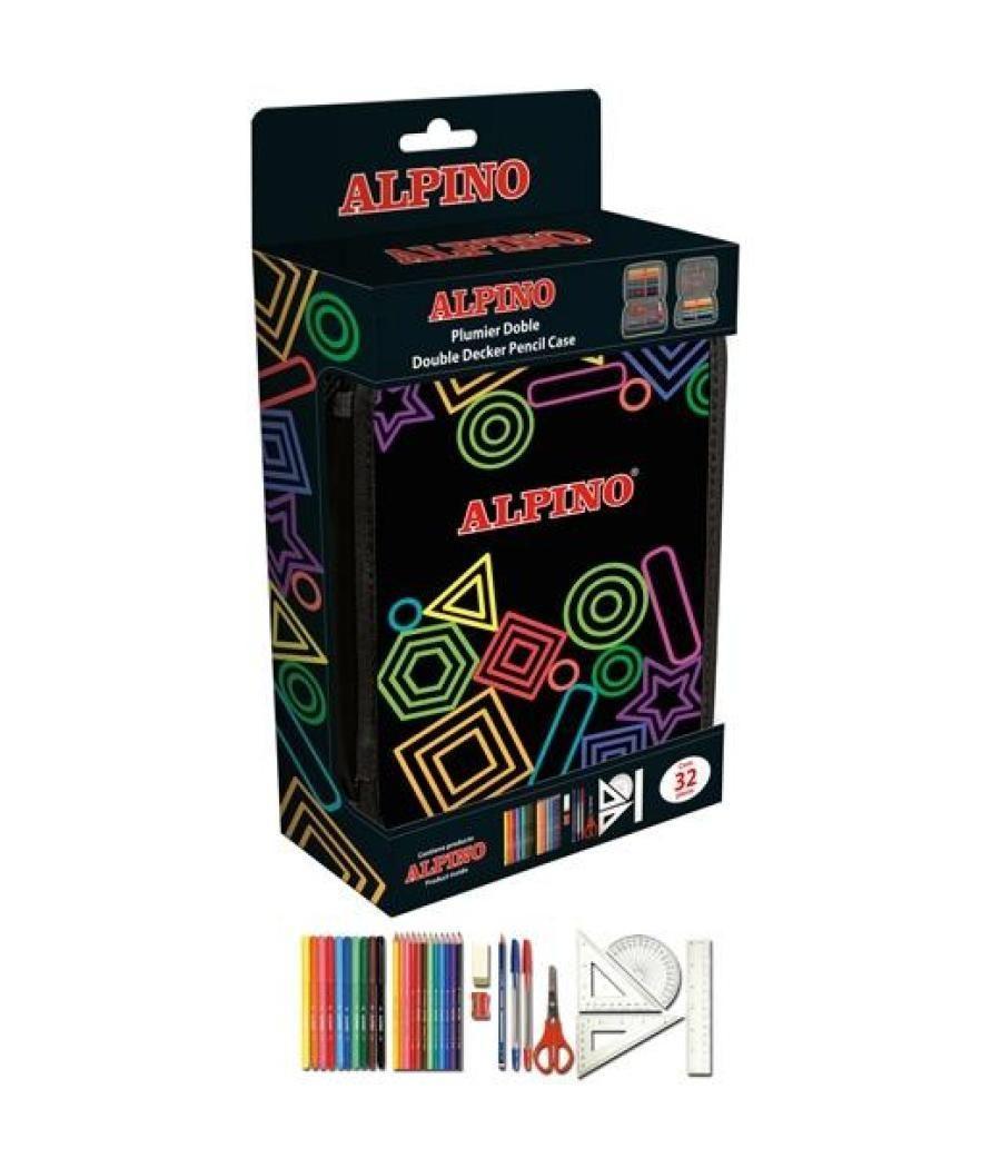 Alpino plumier pequeño doble black en blíster material incluído