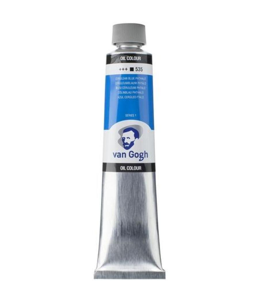 Talens van gogh pintura al óleo tubo 200ml azul cerúleo (ftalo) 535 transparente