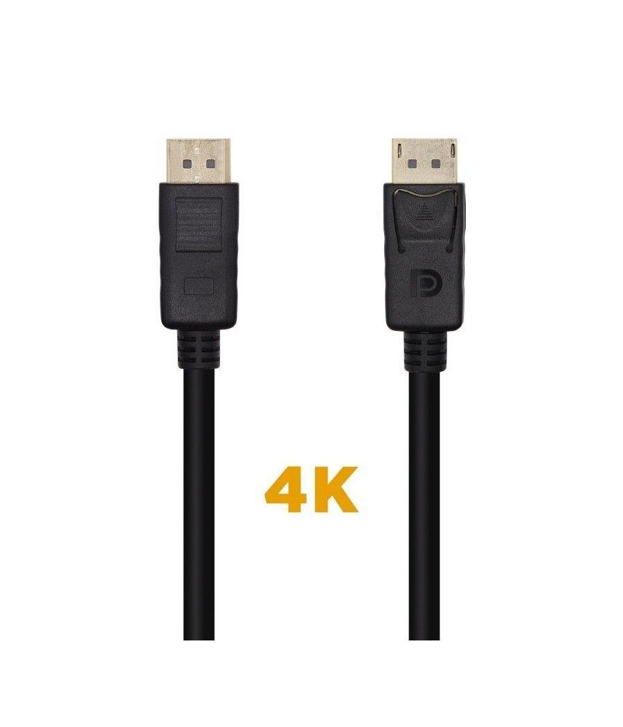 Cable Displayport 1.2 4K Aisens A124-0455/ Displayport Macho - Displayport Macho/ 1m/ Negro - Imagen 1