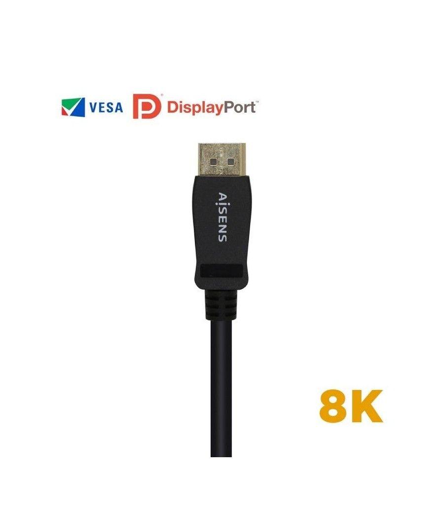 Cable Displayport 1.4 8K Aisens A149-0430/ Displayport Macho - Displayport Macho/ 0.5m/ Certificado/ Negro - Imagen 2