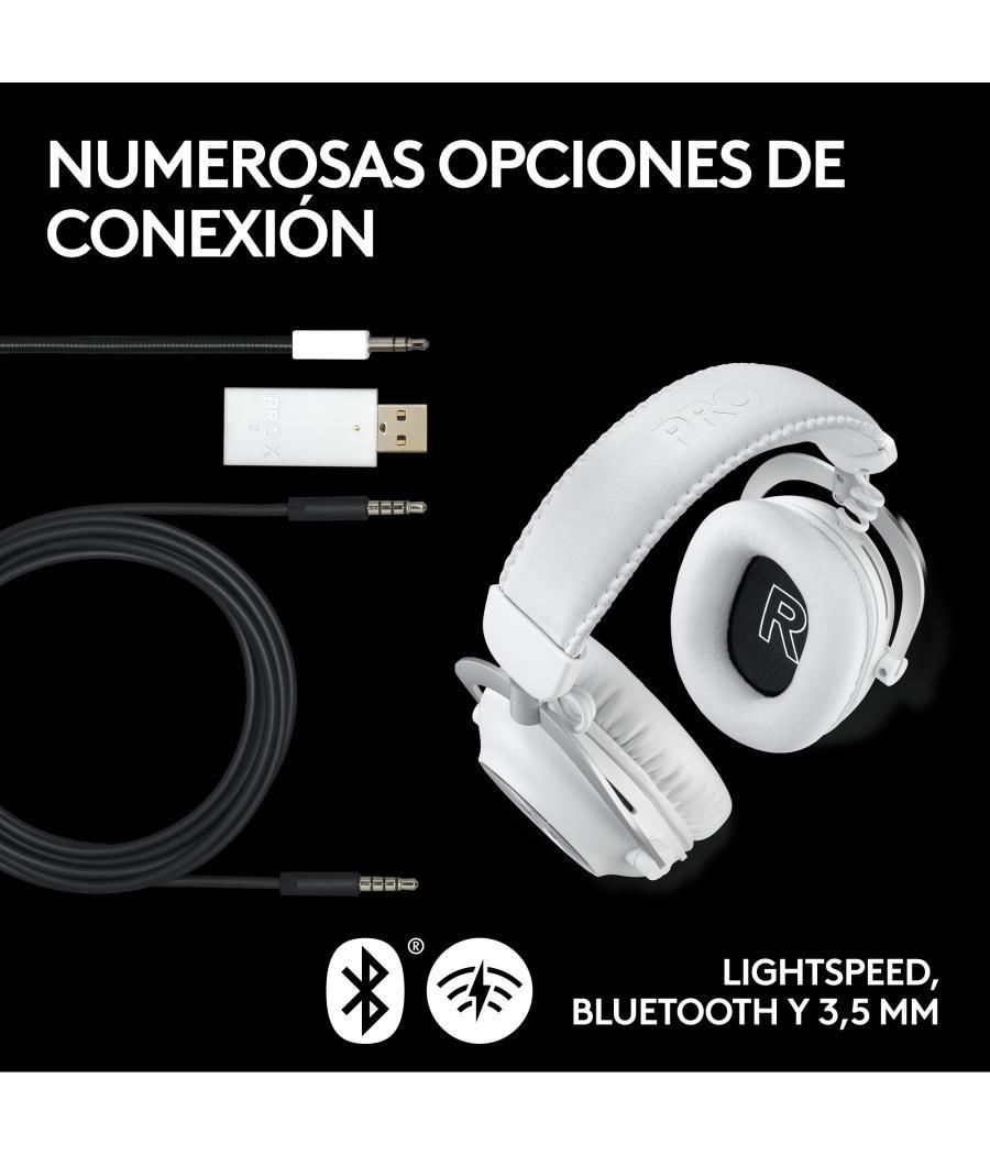 Auriculares con microfono logitech g pro x 2 lightspeed gaming wireless inalambrico blanco