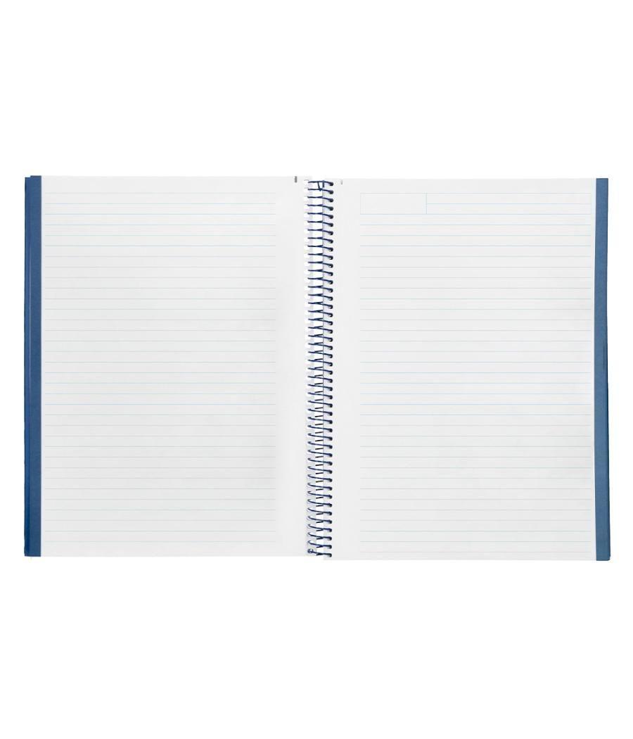 Cuaderno espiral navigator a4 micro tapa forrada 80h 80gr horizontal 1 banda color azul marino