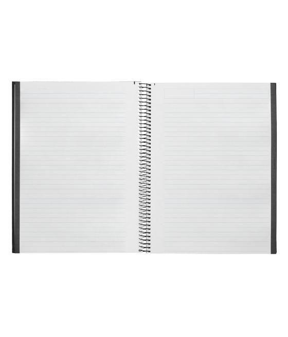 Cuaderno espiral navigator a4 micro tapa forrada 80h 80gr horizontal 1 banda color negro