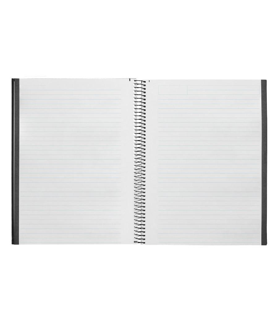 Cuaderno espiral navigator a4 micro tapa forrada 80h 80gr horizontal 1 banda color negro