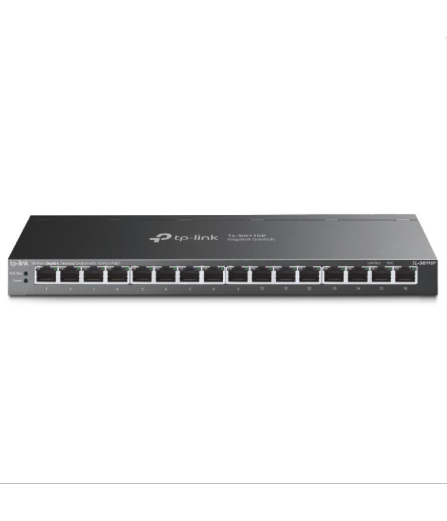 Switch tp-link tl-sg116p 16 puertos poe+