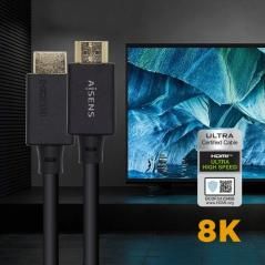 Cable HDMI 2.1 8K Aisens A150-0423/ HDMI Macho - HDMI Macho/ 2m/ Certificado/ Negro - Imagen 4
