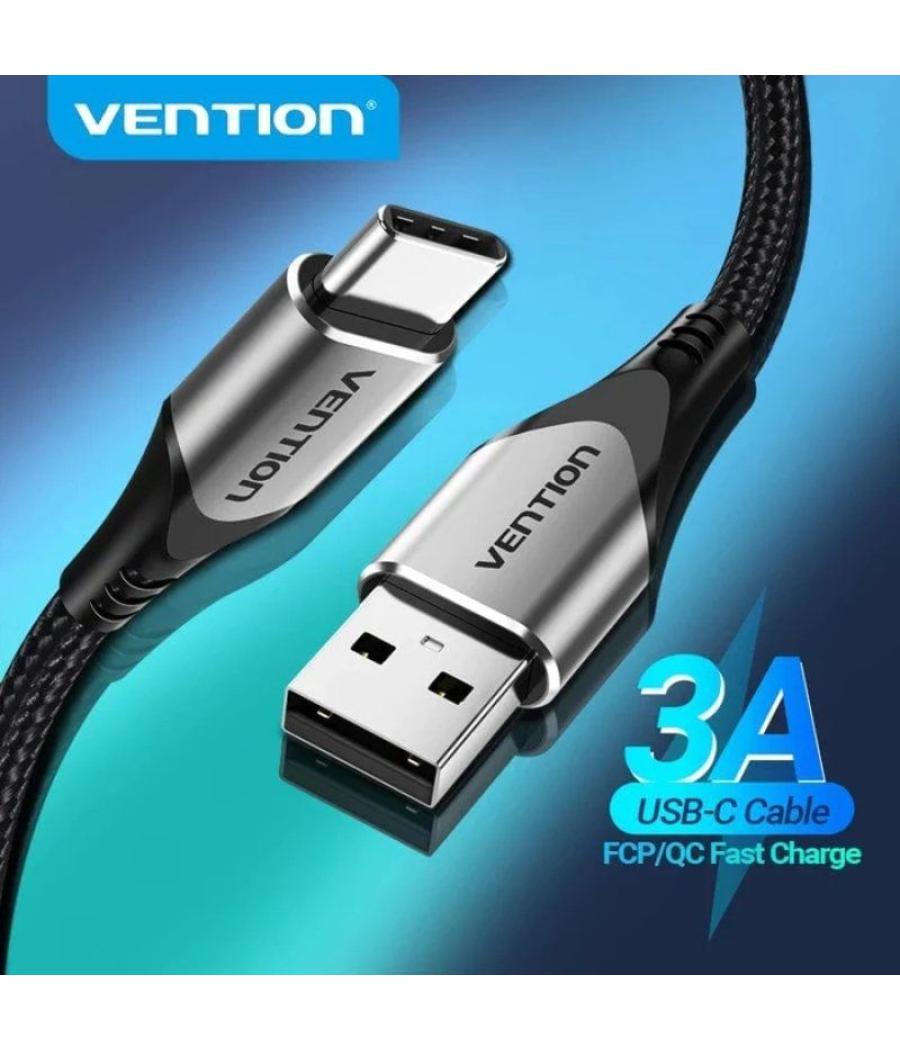 Cable usb 2.0 tipo-c vention codhf/ usb macho - usb tipo-c macho/ 1m/ gris