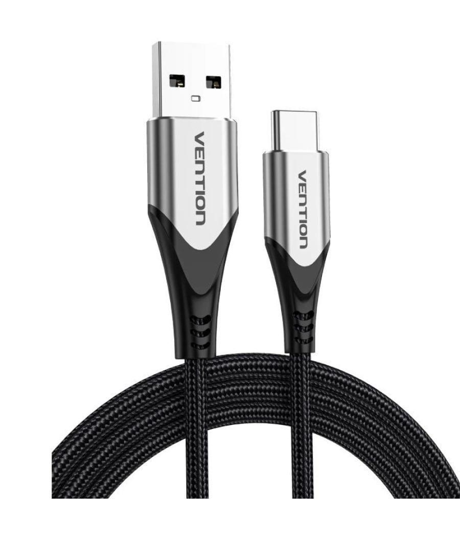 Cable usb 2.0 tipo-c vention codhh/ usb macho - usb tipo-c macho/ 2m/ gris