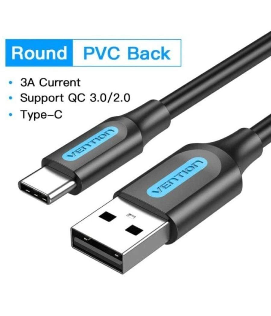 Cable usb 2.0 tipo-c vention cokbg/ usb macho - usb tipo-c macho/ 1.5m/ gris