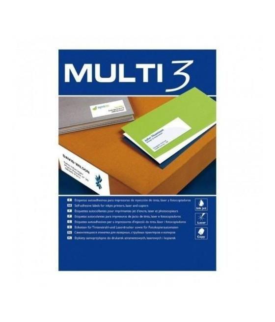 Multi-3 etiquetas adhesivas 105x48 mm inkjet/láser c/rectos 12 x 500h blanco