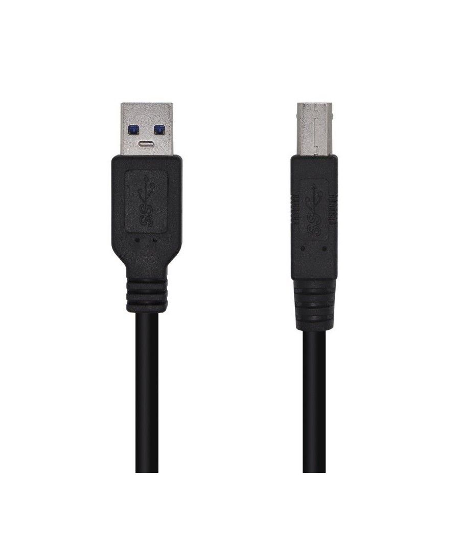 Cable USB 3.0 Impresora Aisens A105-0444/ USB Macho - USB Macho/ 2m/ Negro - Imagen 1