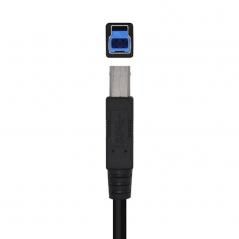 Cable USB 3.0 Impresora Aisens A105-0444/ USB Macho - USB Macho/ 2m/ Negro - Imagen 2