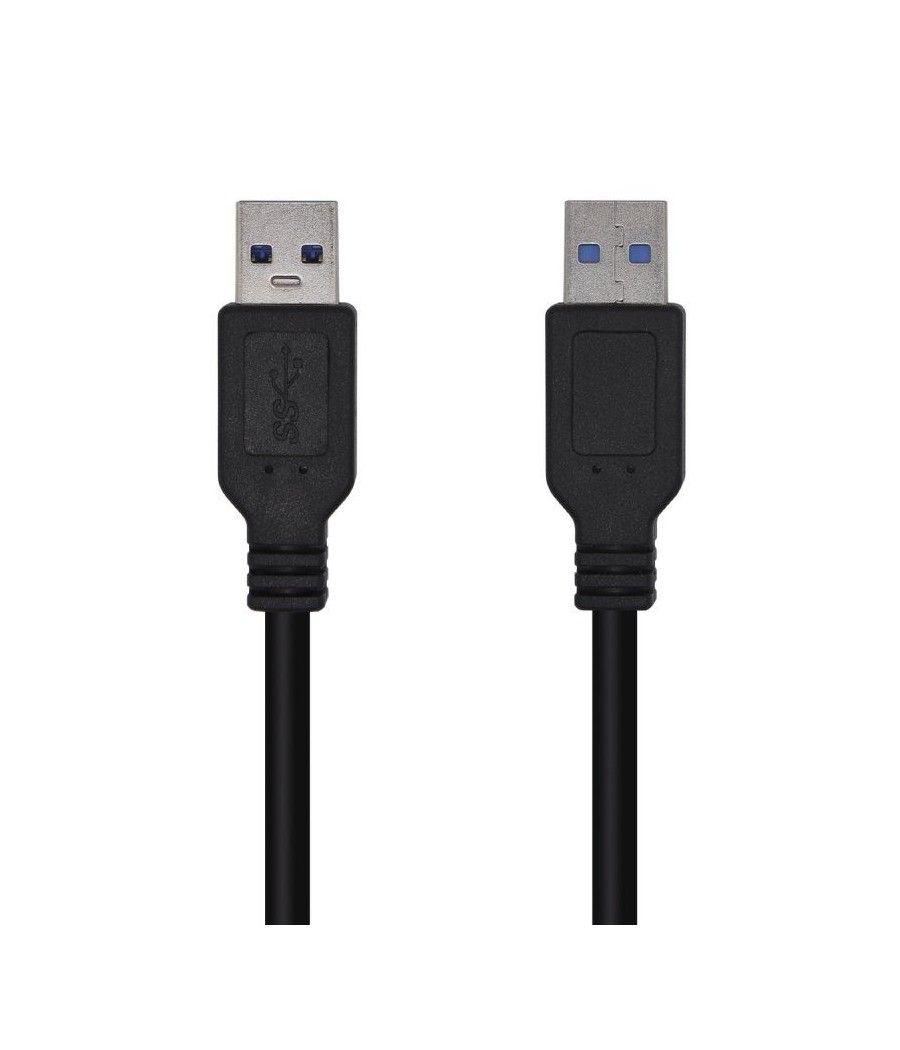 Cable USB 3.0 Aisens A105-0446/ USB Macho - USB Macho/ 1m/ Negro - Imagen 1