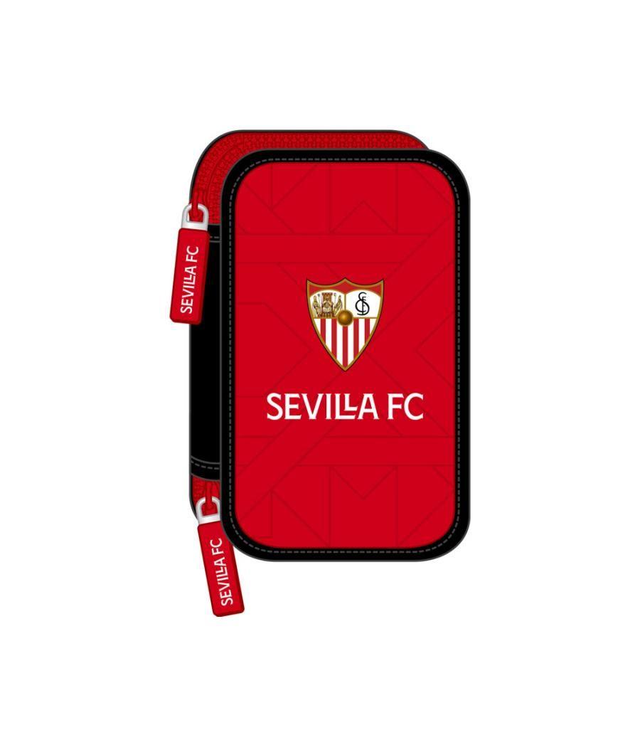 Plumier escolar safta doble pequeño 28 piezas sevilla f.c. corporativa 195x125x40 mm