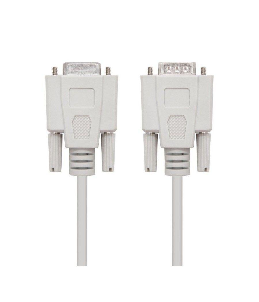 Cable Serie RS232 Nanocable 10.14.0203/ DB9 Macho - DB9 Hembra/ 3m/ Beige - Imagen 1