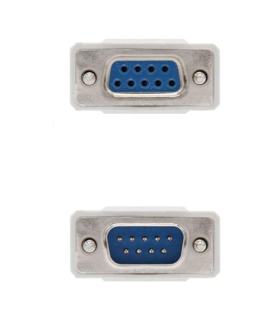 Cable Serie RS232 Nanocable 10.14.0203/ DB9 Macho - DB9 Hembra/ 3m/ Beige - Imagen 3