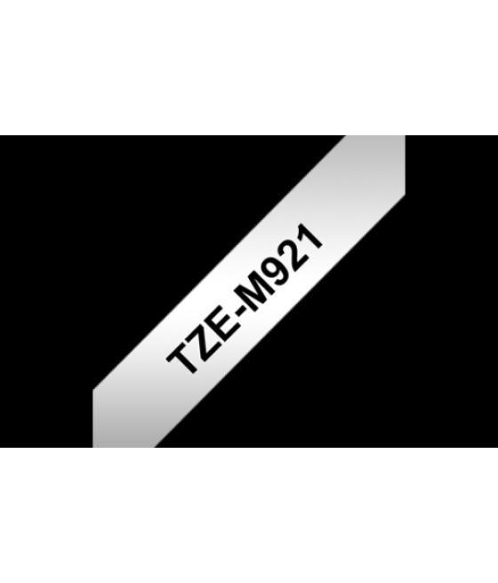 Brother tze-m921 cinta para impresora de etiquetas negro sobre metálico