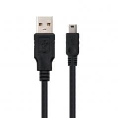 Cable usb 2.0 nanocable 10.01.0400/ usb macho - miniusb macho/ 0.5m/ negro