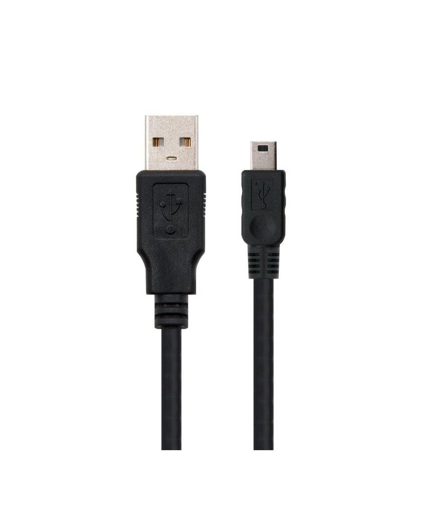 Cable USB 2.0 Nanocable 10.01.0400/ USB Macho - MiniUSB Macho/ 0.5m/ Negro - Imagen 2
