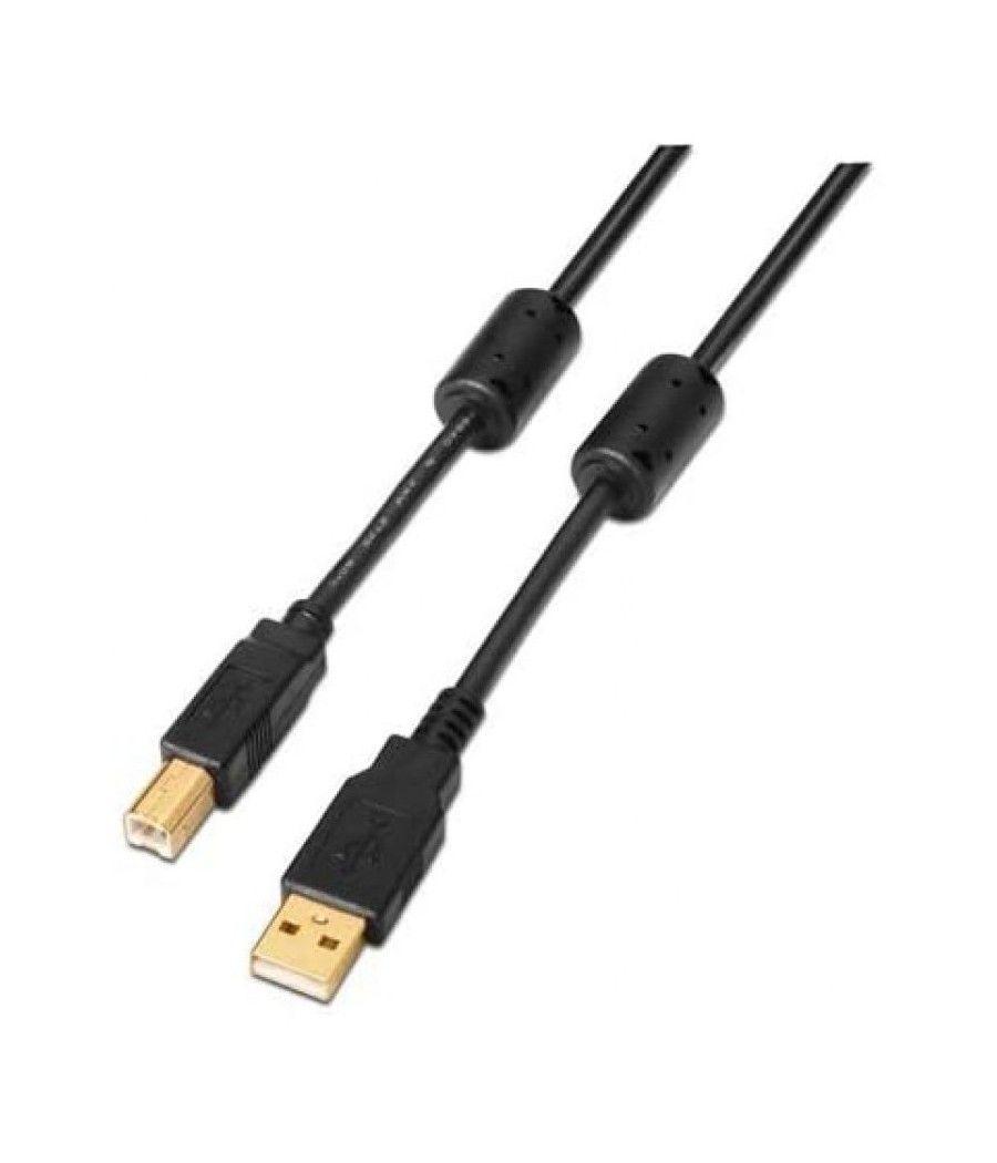 Cable USB 2.0 Impresora Nanocable 10.01.1203/ USB Macho - USB Macho/ 3m/ Negro - Imagen 4