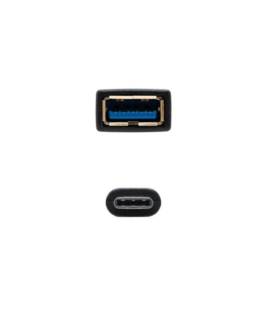 Cable USB 3.1 Nanocable 10.01.4201/ USB Tipo-C Macho - USB Hembra/ 15cm/ Negro - Imagen 2
