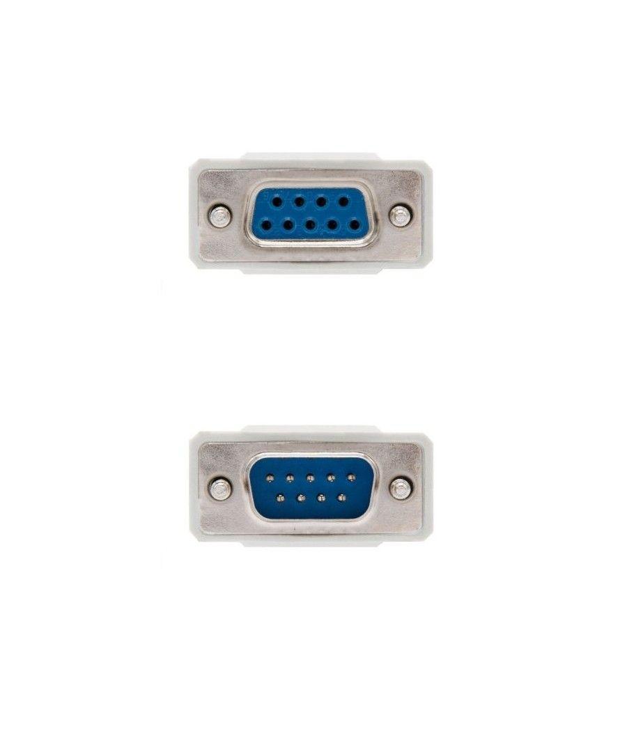 Cable Serie NULL Modem Nanocable 10.14.0502/ DB9 Macho - DB9 Hembra/ 1.8m/ Beige - Imagen 2