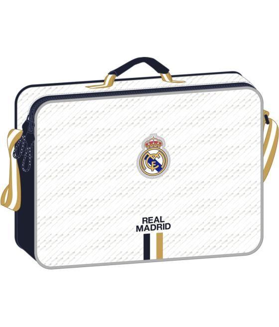 Cartera escolar safta extraescolares real madrid 1 equipacion 23/24 280x380x60 mm