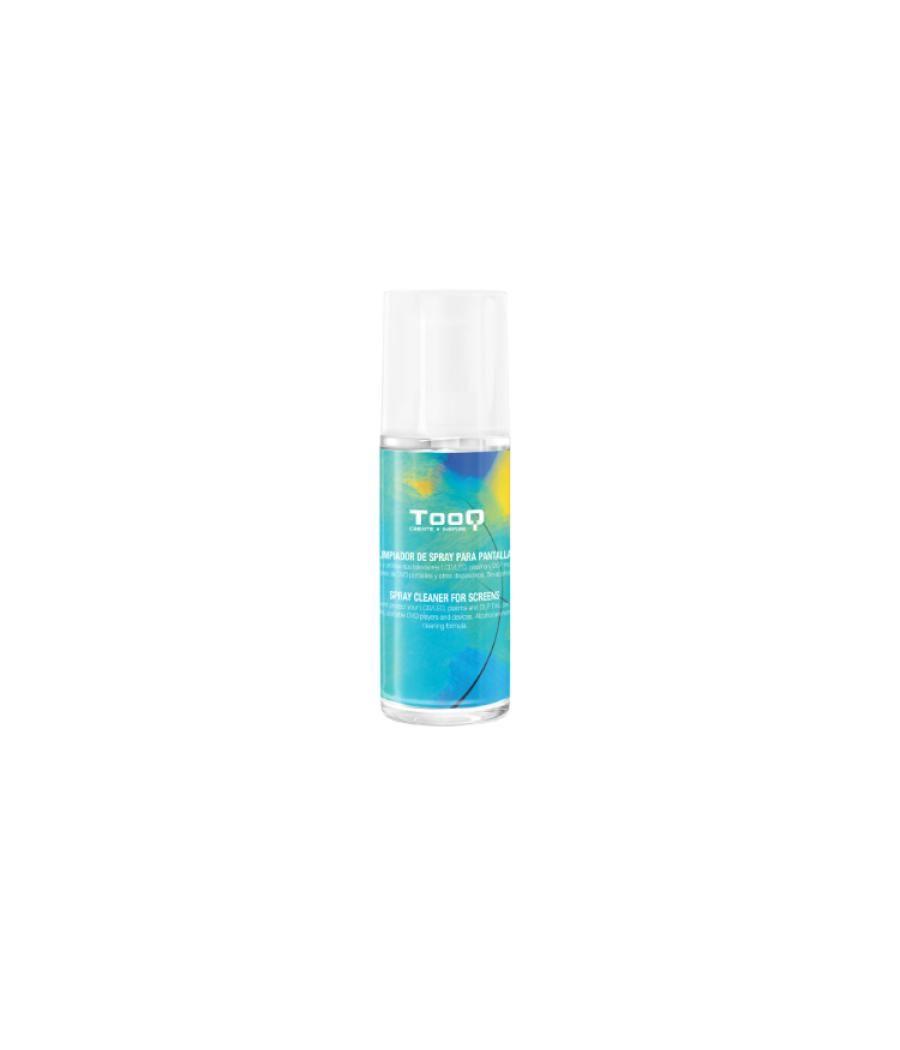 Kit limpiador de spray para pantallas con paño microfibra tooq