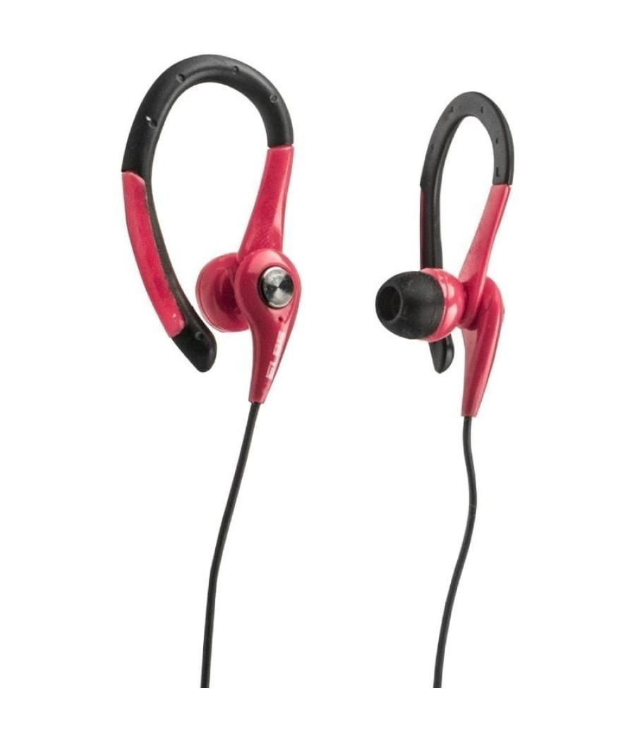 Auriculares deportivos elbe au-107-mic/ con micrófono/ jack 3.5/ rojo y negro