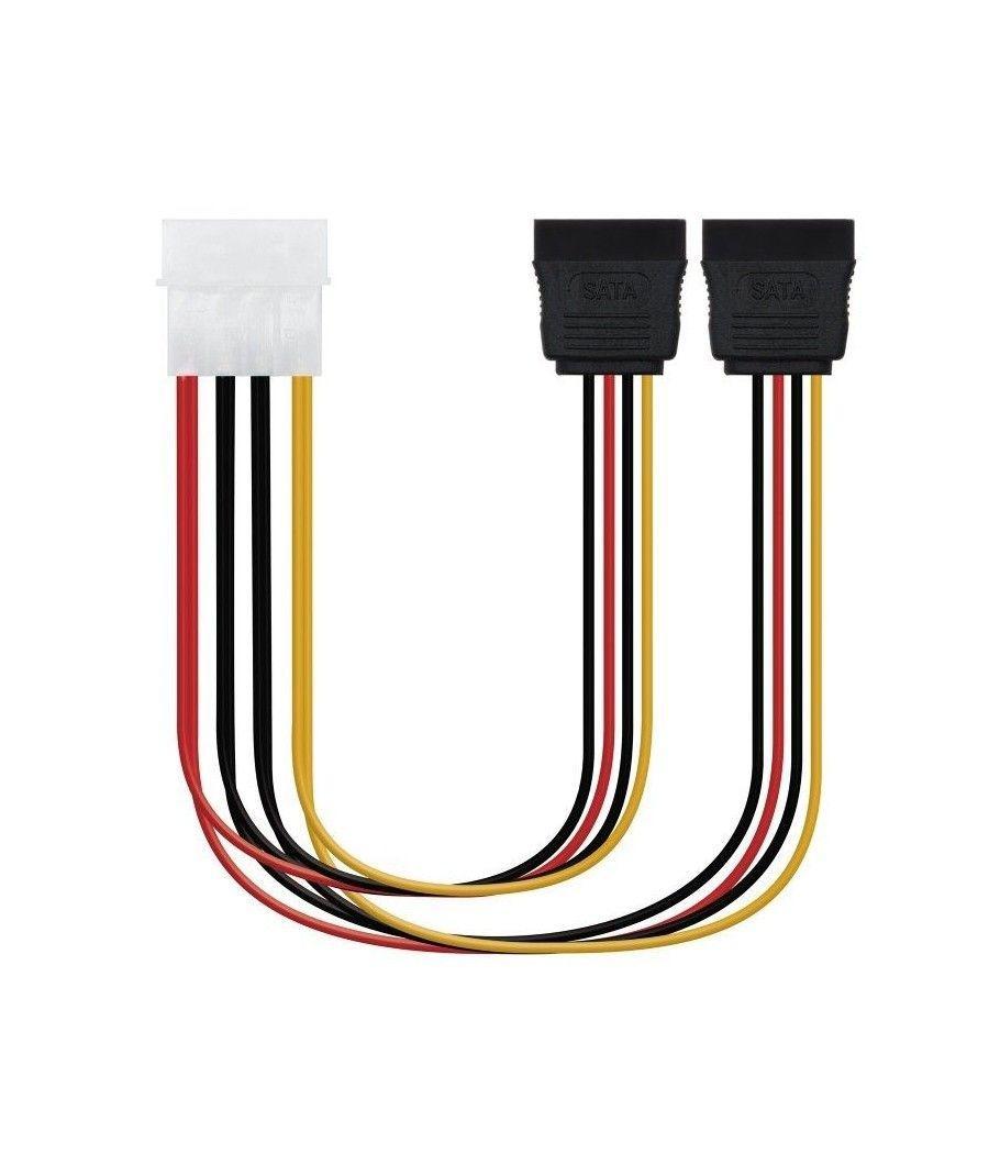 Cable Duplicador de Alimentación Nanocable 10.19.0101-OEM/ Molex Macho - 2x SATA Hembra/ 20cm - Imagen 1