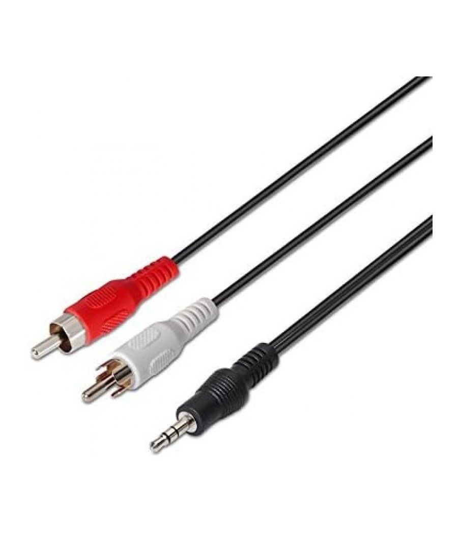 Cable Estéreo Nanocable 10.24.0310/ Jack 3.5 Macho - 2x RCA Macho/ 10m/ Negro - Imagen 4