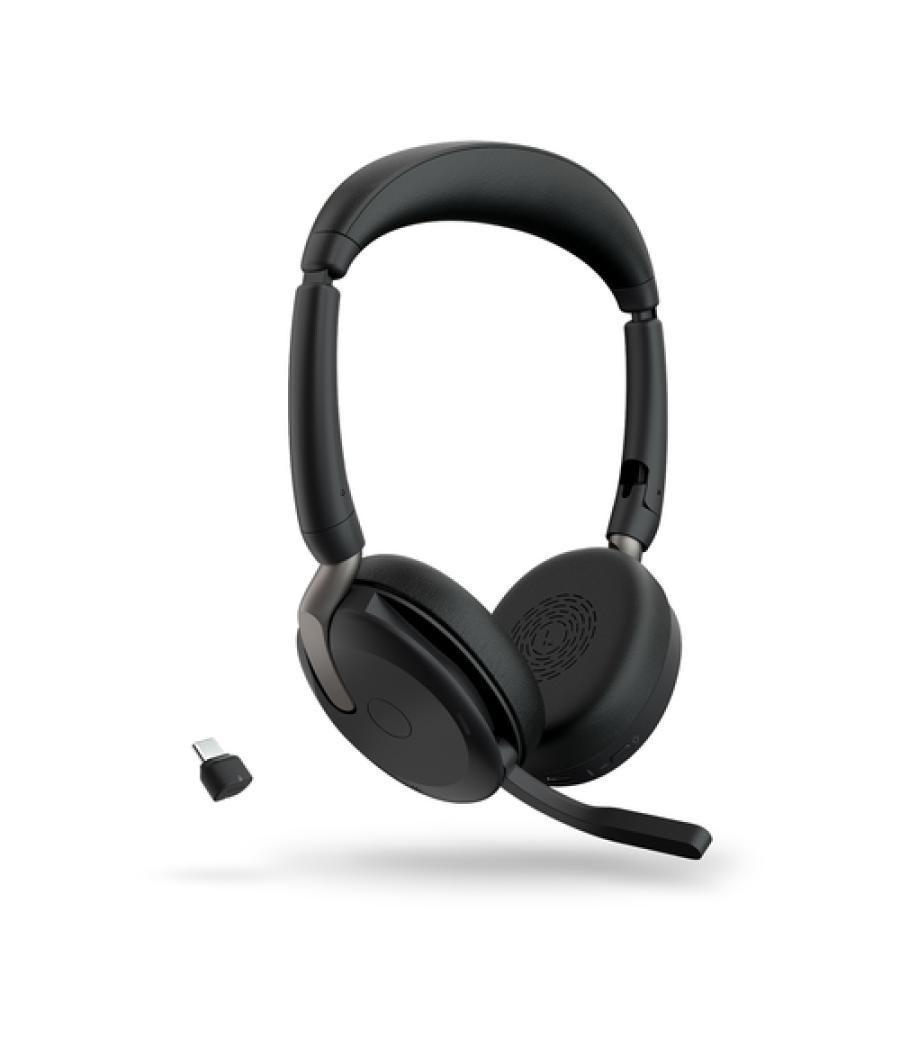 Jabra Evolve2 65 Flex Auriculares Inalámbrico y alámbrico Diadema Oficina/Centro de llamadas Bluetooth Negro