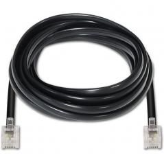 Cable de Teléfono RJ11 6P4C Aisens A143-0319/ 2m/ Negro - Imagen 2